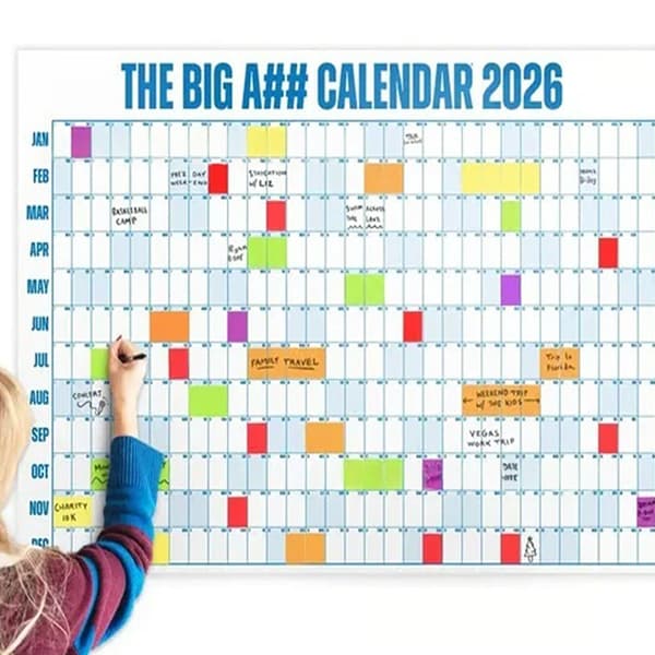Stor 2026 Kalender Planlegger Ark Tidsplan Klistremerke Planlegger Targ Blue