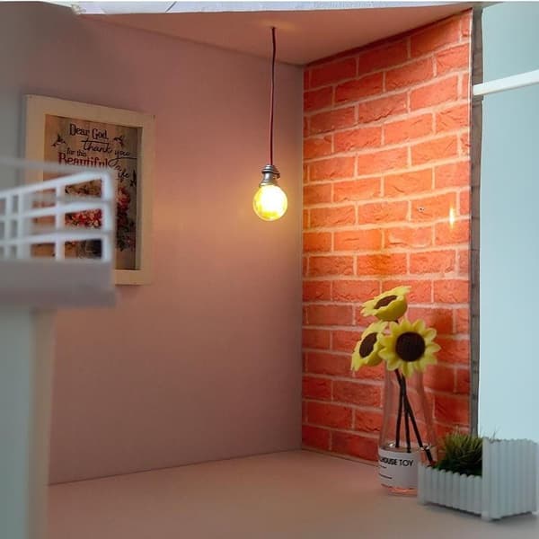 5 stk. 3V miniature LED-lampe modellys til gør-det-selv modelfremstilling/Do 75 white
