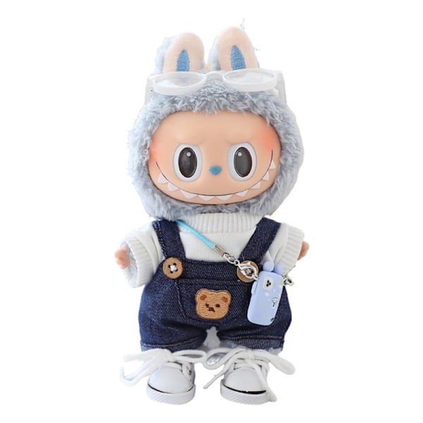 6 Kläder för Labubu Dockor Tillbehör Stilfull Kawaii Ou A4