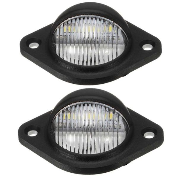 1st 12V LED nummer registreringsskylt Light LED Rund registreringsskylt