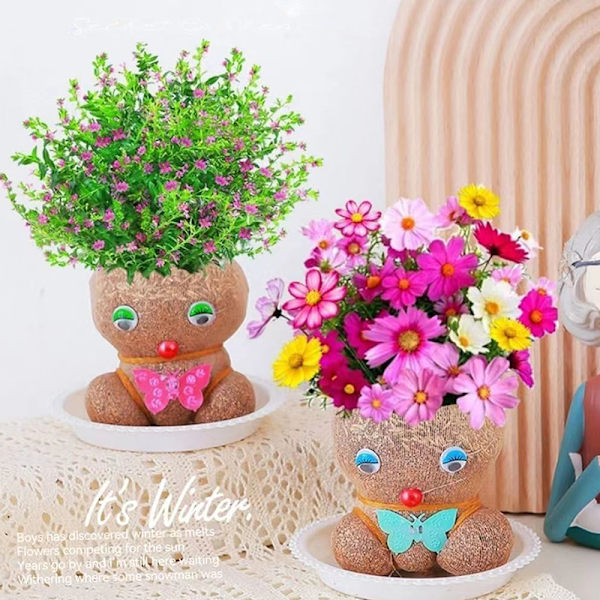 Græsdukke Græs Hoved Blomsterdukke Kreativt Hoved Langt Græs H A2