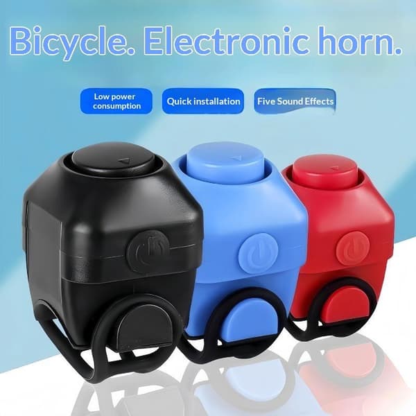 Cykel Elektronisk Hög Horn 130 Db Varningssäkerhet Elektrisk Klocka P Black
