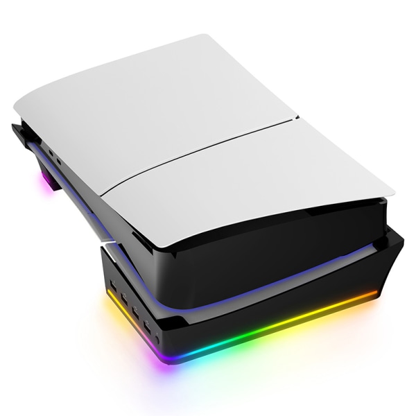 RGB Atmosphere Lamp Horisontell Hållare För PS5 Slim Digital Dis Black
