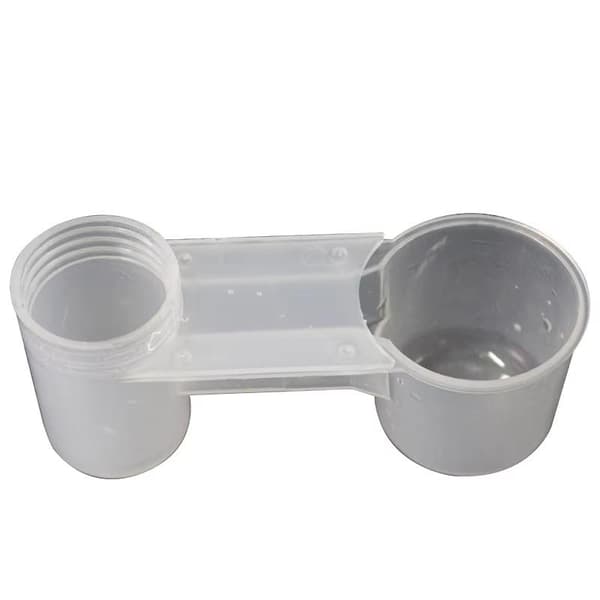 Plastik kæledyrsfugledrikker, foderautomat, vandflaskekop, kat, kylling, Pi Clear 10pcs