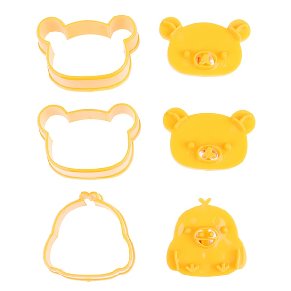 3 st/set e Bear Sandwich Form Bröd Tårta Kex Prägling Devi