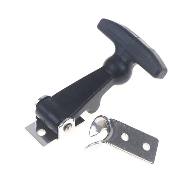 Gummihettefanger med brakett Elastisk T-formet skuffelås Fo Black