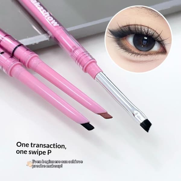 Dobbelt-hovedet Eyelinerblyant Glat Mokkabrun Blød Eyeliner A4
