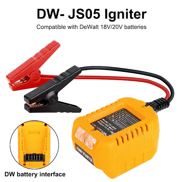 Bilstartadapter for 18-20V BL1830 litiumbatteri A2
