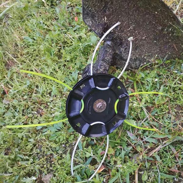 Stål gräsklipparhuvud gratis 4 linjer ersättning bensin/litium Fit Lithium Mower