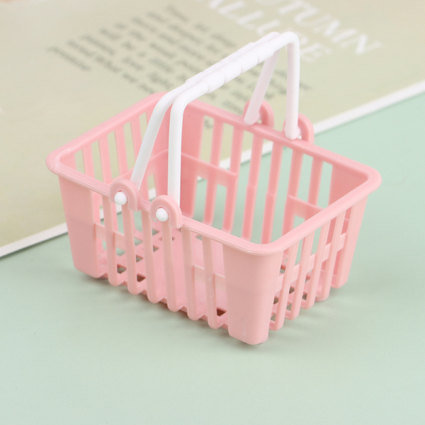 2 Stk Dukkehus Indkøbshåndkurve Model Dukkehus Mini Super Pink