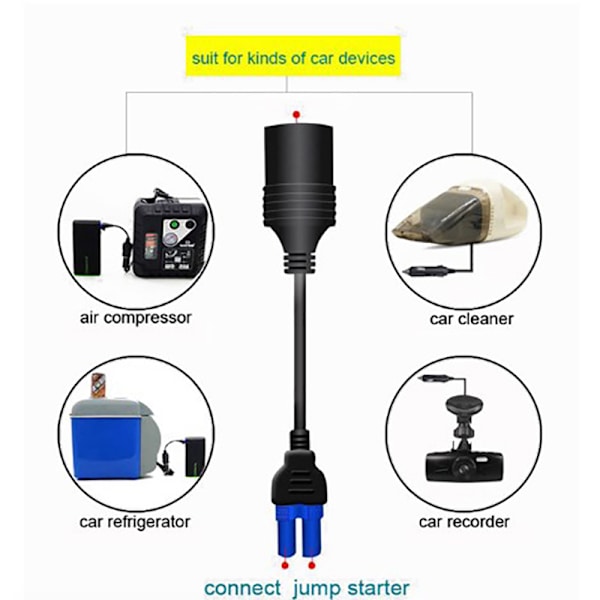 EC5 hane till lättare hona adapter Car Jump Starter Power Bank