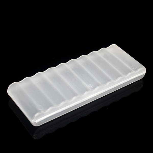 10 fack transparent plastbatteriförvaringslåda hård behållare AAA