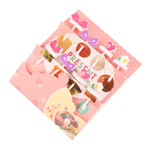 1 Set e tecknad djur barn fruktgaffel plast Bento efterrätt 2*3.3CM