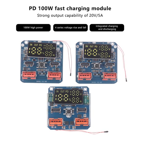 4S PD 100W hurtiglading/utlading Buck-Boost toveis lader 01