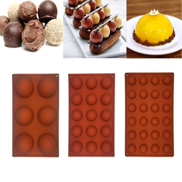 Half Ball silikonivanukas suklaa mold kakku koristelu Baki A