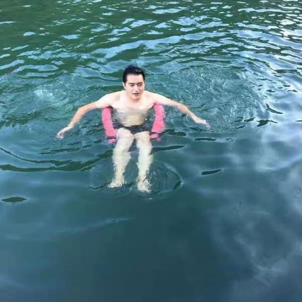 Flydende vandhængekøjenet uden skumstav til swimmingpool Red