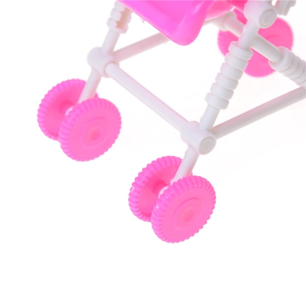 Barnevogn Klapvogn Trolley Dukkemøbler Til Dukker Accesso Pink 20cm