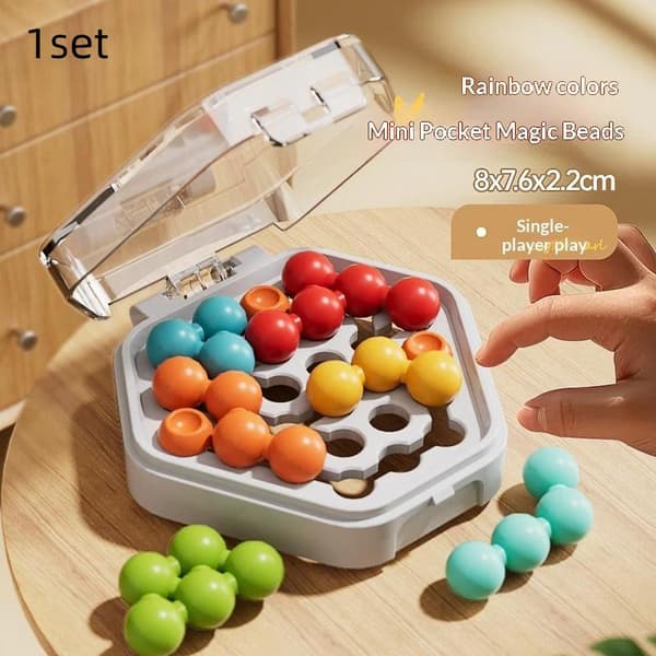 Mini Pocket Montessori Puslespill Leker Perlespill IQ Brettspill Barn A1