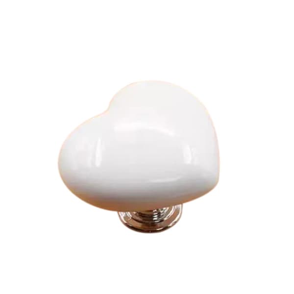 Håndtag Toilet Trykknap Hjerteformet Press Tank Push Switch White
