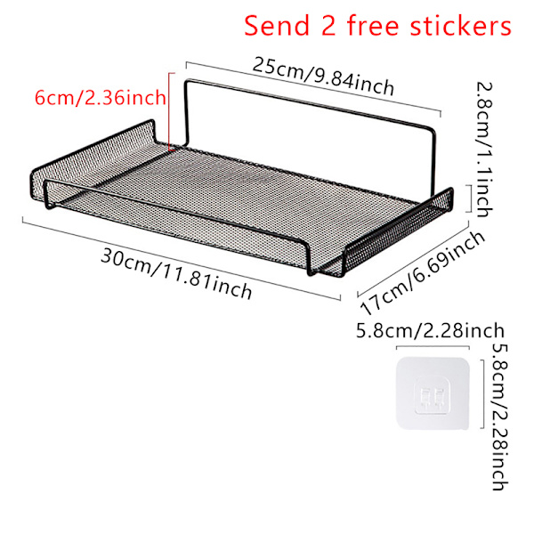 Vägg Wifi Router Hylla Vardagsrum TV Set-Top Box Holde Black | Fyndiq