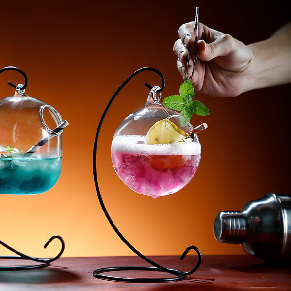 Kreativ hängande glasflaska Vin Fancy Cocktail Glas Bar Cup B