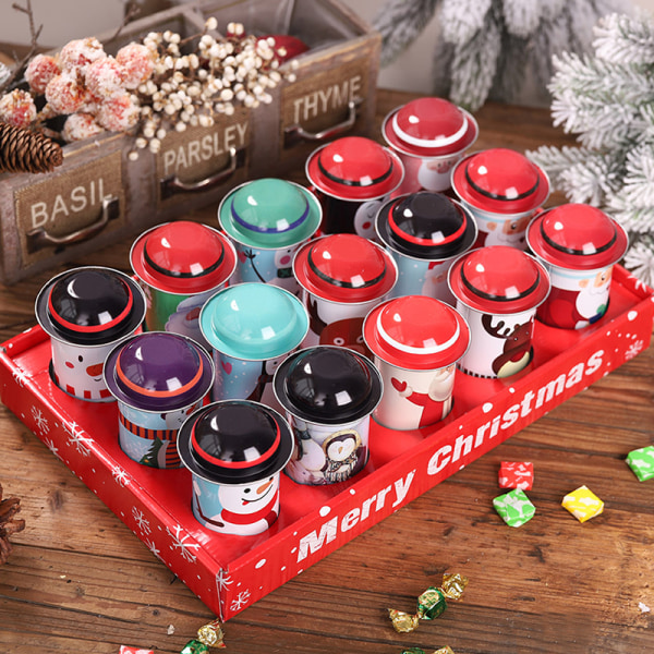 Christmas Candy Tin Box Jern Oppbevaringsboks Julepynt P Random Color c637  | Random Color | Fyndiq