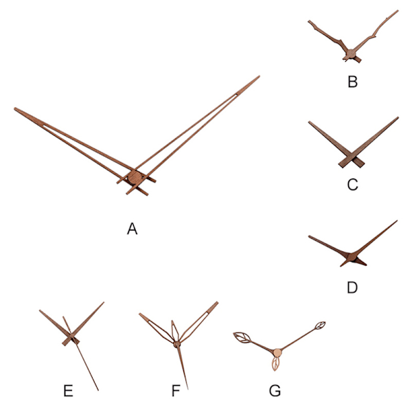 Valnøtt Veggklokke Pointer DIY Timeviser Minuttviser Sekundviser C