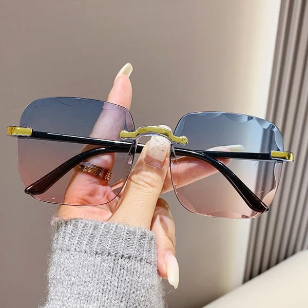 Gradient Glasögon Lady UV Protection Shade Solglasögon Square A2