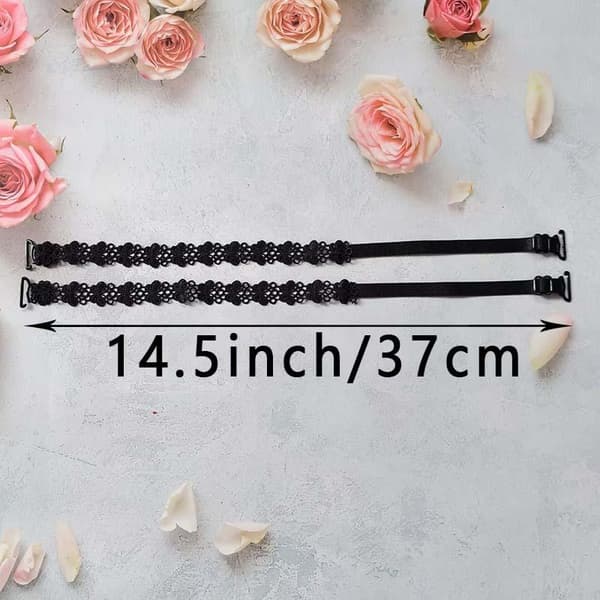 Dame mote brodert BH skulderstropper uthulet erstatning White