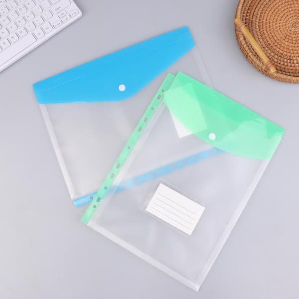 6/12 pakker A4-permelommeorganisator utvidbare mapper i plast A6Pcs