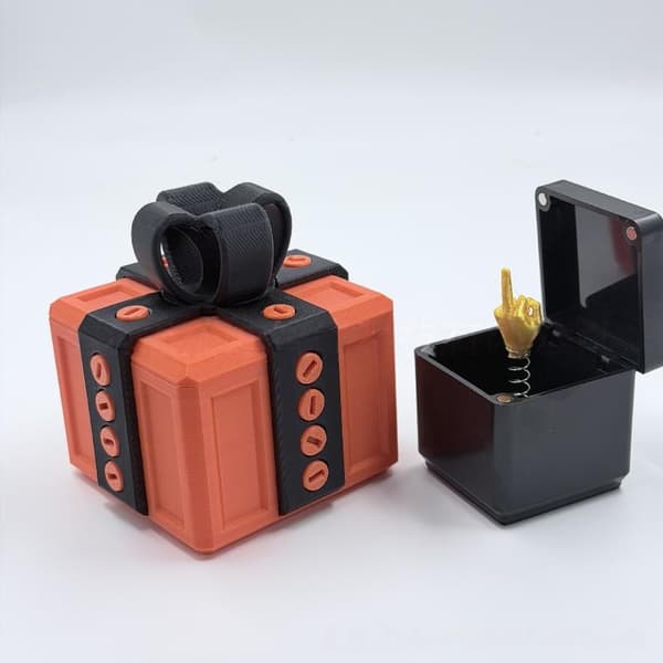 1 set 3D-printad rolig buspresent Långfinger Jul Vuxen A8