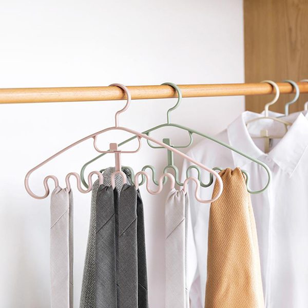 Waves Multi-port Support Hangers for Clothes Drying Rack Plasti Pink