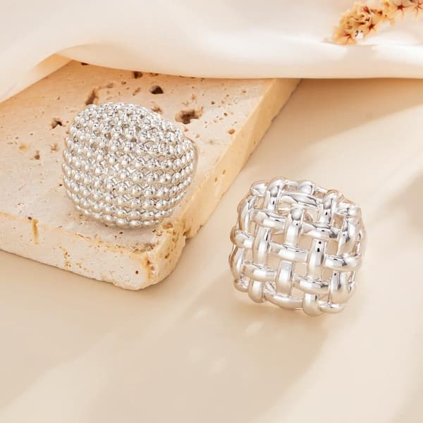 Trendy minimalistisk CCB-perle uregelmæssig chokerhalskæde til kvinder 2pcs set