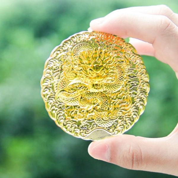 Dragon King Mandala Crystal Mani Stone Tibetansk Buddhist Six-cha Yellow