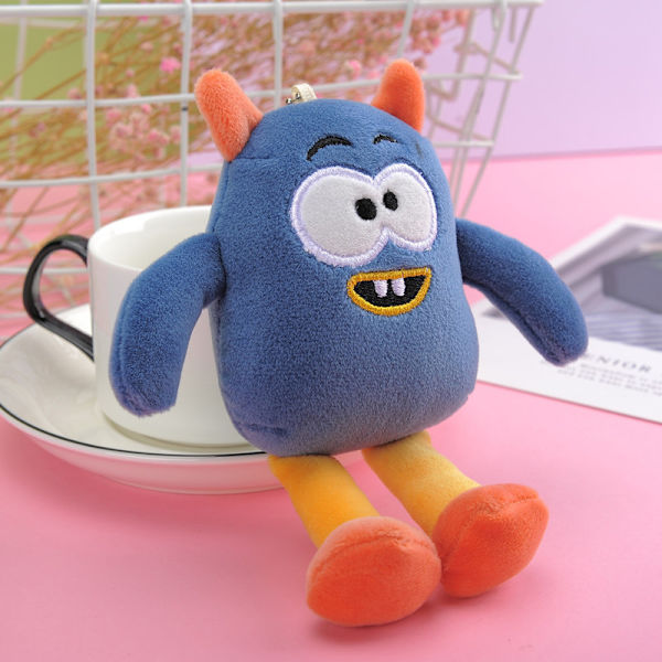 Pehmoeläinavaimenperä Little Monster sarjakuvalaukku riipustyttö T Blue