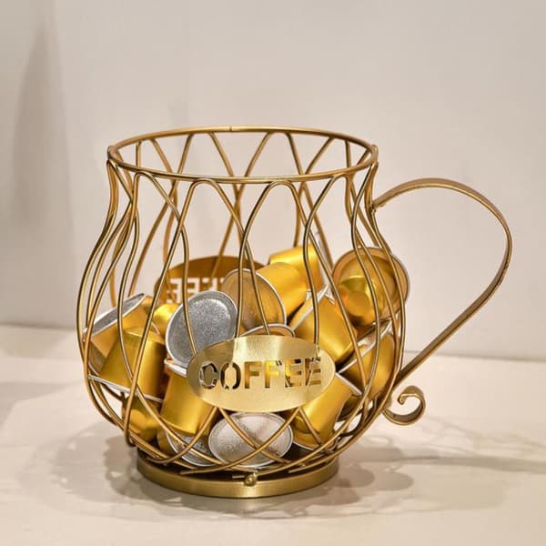 Kaffekapselhållare i järn Gold