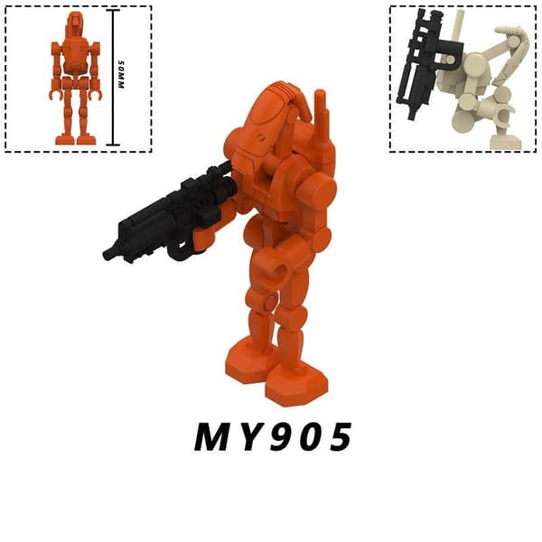 NY Byggkloss STRIDSDROID Krigare Monteringsmodell Prydnad A2