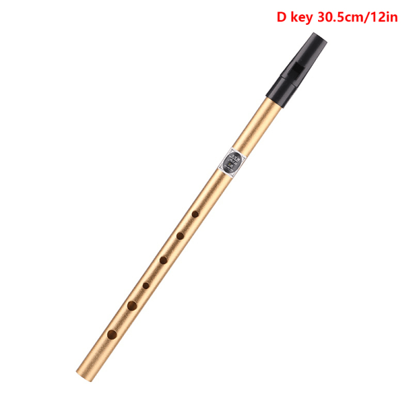 1 stk 6 hulls fløyte C/D nøkkel Irish Whistle Irland Tin Penny Whistl Gold D Key