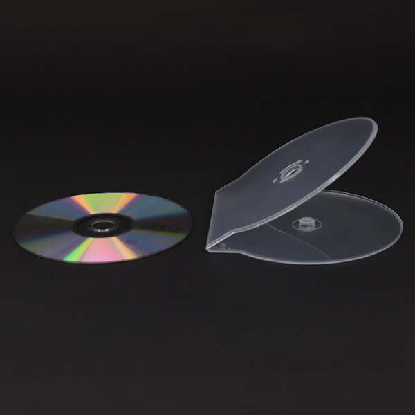 1/3 STK Transparent Plastic Single Piece Rund Disc Case CD Case 3PCS