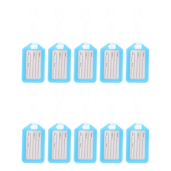 10st Bagageetiketter Resväska Etikett Bagage Bärbar Etikett Resa Sky blue