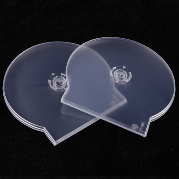 1/3 STK Transparent Plastic Single Piece Rund Disc Case CD Case 3PCS