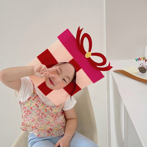 Bursdagsfestutstyr Funny Hat Ins Filt Bursdagshatter Creati Pink