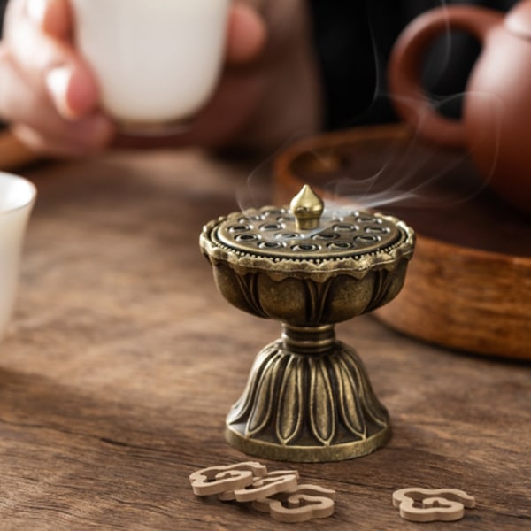 Buddhistiske redskaper Røkelsesbrenner Lotus Røkelse Røkelsekar Arkaisk C 2