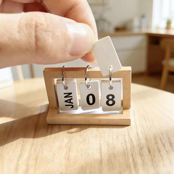 Kreativ Mini Kalender Soveværelse Simulation Lille Skrivebordskalender F A2