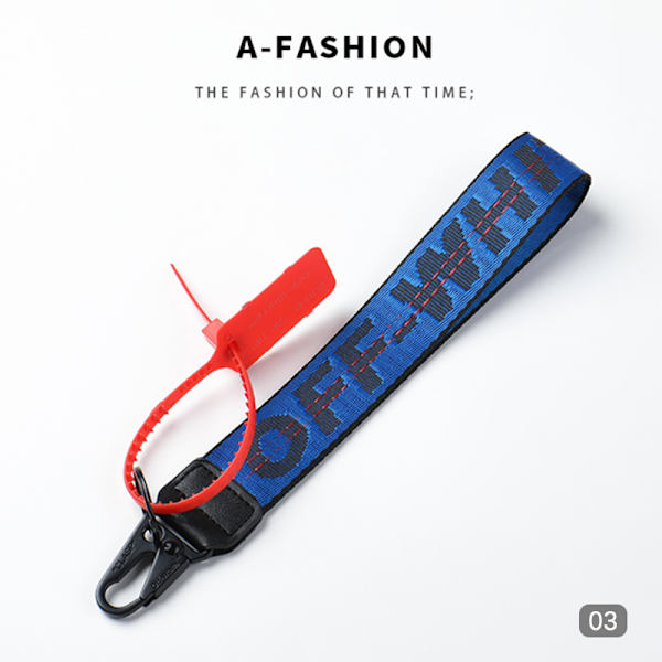 Luonnonvalkoinen inspiroitu avaimenperä Lanyard Industrial Belt rannehihna 3