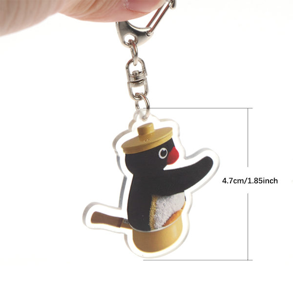 Tecknad akryldocka nyckelring Kawaii Penguin Perifer Toy Bac 01