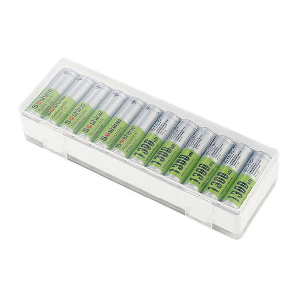 AA Batteriförvaringsfodral Hållare Organizer Kompakt PC Batterilåda