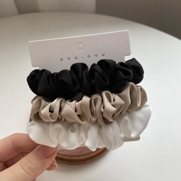 3st/ set Silk Scrunchies Elegant tunntarmshårrep Fren A1