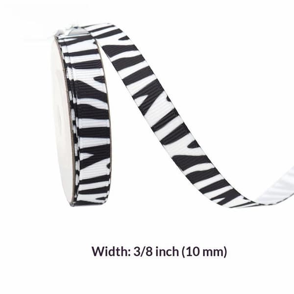 10 mm 5 Yards Sebra Ku Leopard Print Stoffbånd For DIY Klær A9