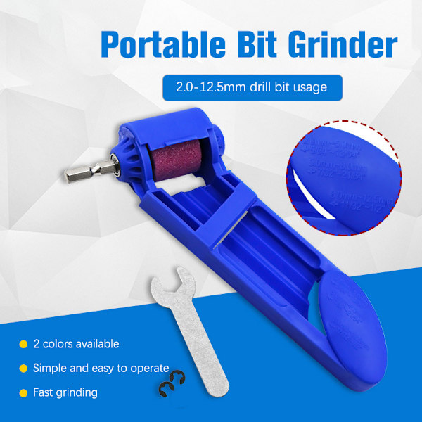 1Set Bärbar borrslipverktyg Sliphjulsborr Blue
